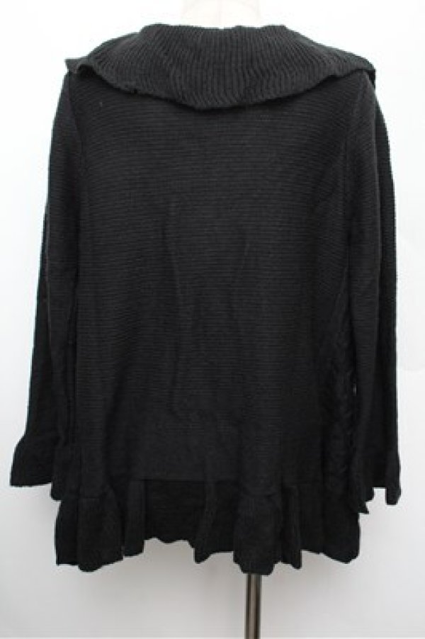 画像3: axes femme / ニットフリルカーデ  黒 S-25-12-28-011-AX-TO-HR-ZS (3)