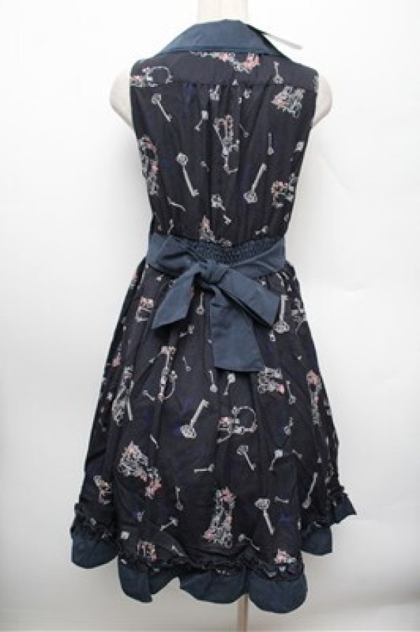 画像3: axes femme / 鍵柄ワンピース  紺 S-25-12-28-020-AX-OP-HR-ZS (3)