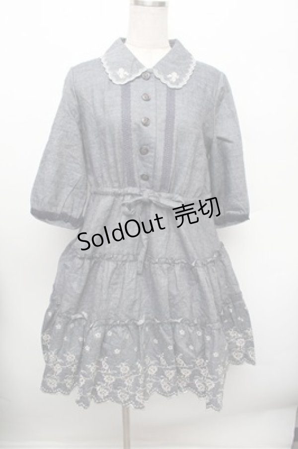 画像1: axes femme / 刺 デニムワンピース   S-25-12-28-021-AX-BL-HR-ZS (1)