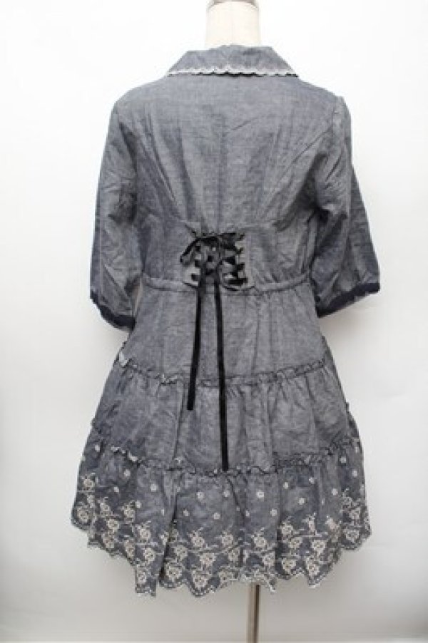 画像2: axes femme / 刺 デニムワンピース   S-25-12-28-021-AX-BL-HR-ZS (2)