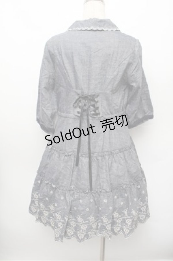 画像2: axes femme / 刺 デニムワンピース   S-25-12-28-021-AX-BL-HR-ZS (2)