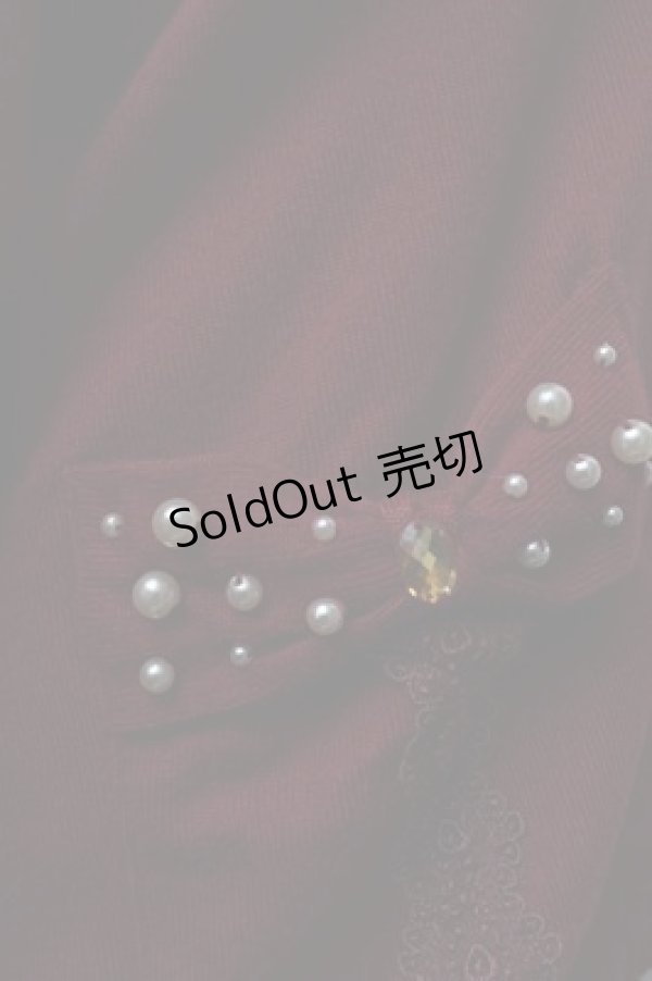 画像3: axes femme / リボンポケットVネックプルオーバー  赤 S-25-12-28-002-AX-TO-HR-ZS (3)