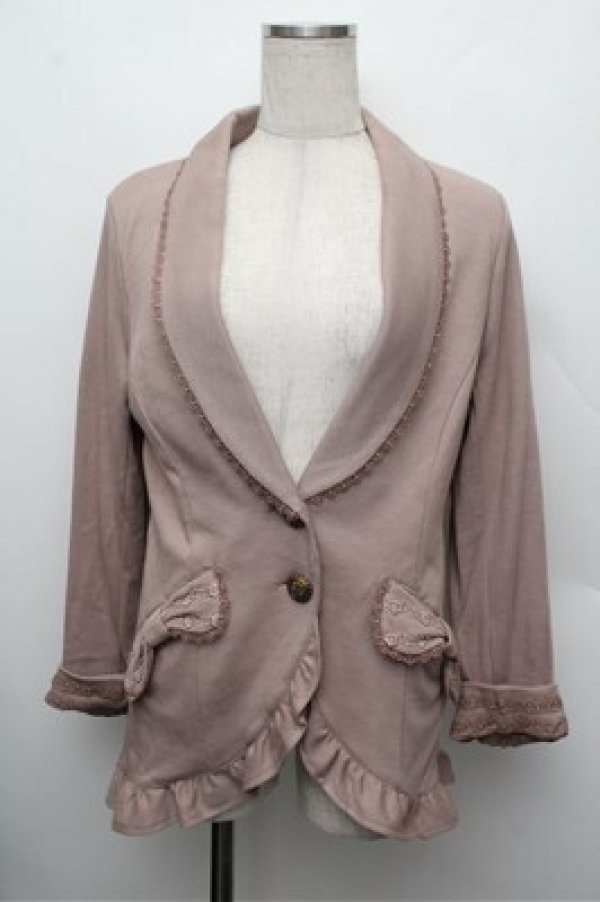 画像1: axes femme / マニッシュロングジャケット  ベージュ S-25-12-28-003-AX-JA-HR-ZS (1)