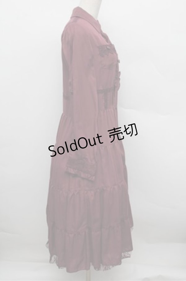 画像2: axes femme / ファーティペット付ロングシャツワンピース  パープル S-25-12-28-026-AX-OP-HR-ZS (2)