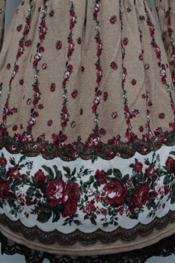 画像3: axes femme / ローズパネル柄カットチュニ  ベージュ S-25-12-28-028-AX-OP-HR-ZS (3)