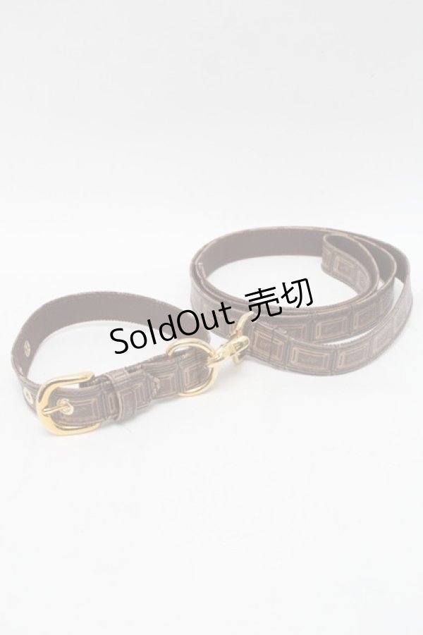 画像1: Q-pot. / Bitter Chocolate Dog Leash ＆Collar  ブラウン S-25-12-29-004-QP-BG-HR-ZS (1)