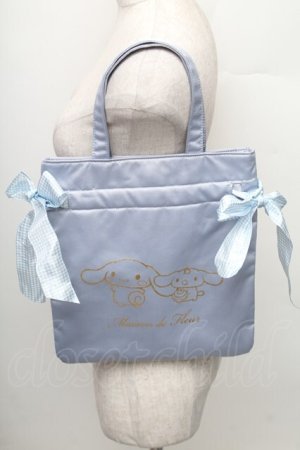 画像: Maison de FLEUR / シナモロールみるくミニダブルリボントートバッグ  サックス S-25-12-29-028-LO-BG-AS-ZS