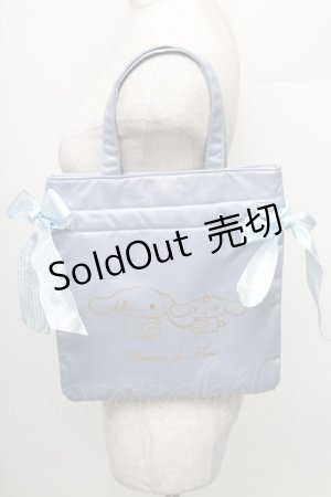 画像: Maison de FLEUR / シナモロールみるくミニダブルリボントートバッグ  サックス S-25-12-29-028-LO-BG-AS-ZS