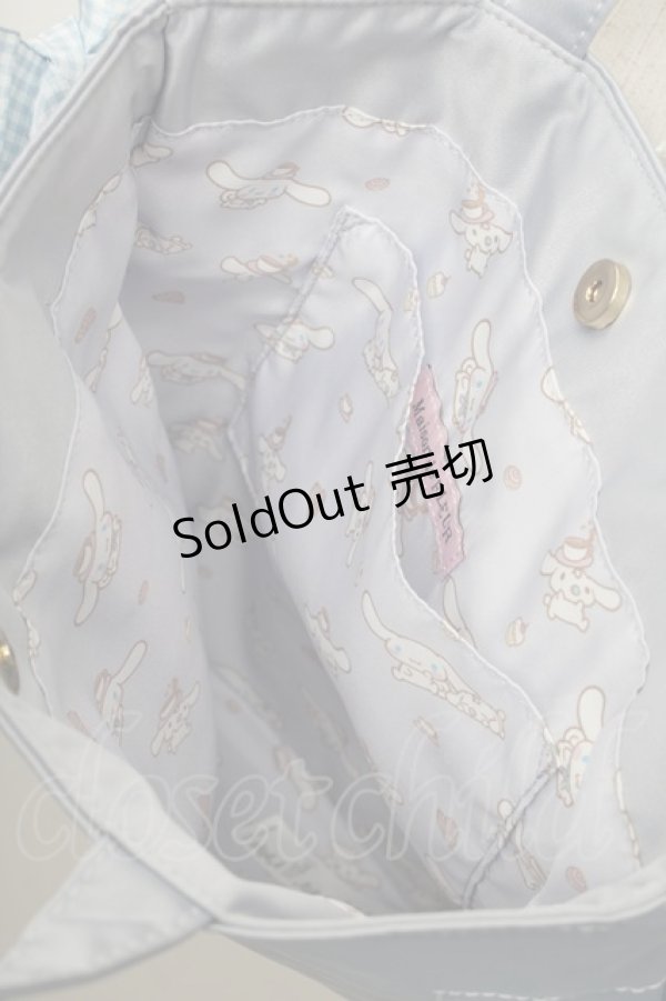 画像4: Maison de FLEUR / シナモロールみるくミニダブルリボントートバッグ  サックス S-25-12-29-028-LO-BG-AS-ZS (4)