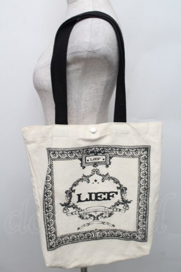 画像1: LIEF / プリントトートバッグ  アイボリー S-25-12-29-032-LO-BG-HR-ZS (1)