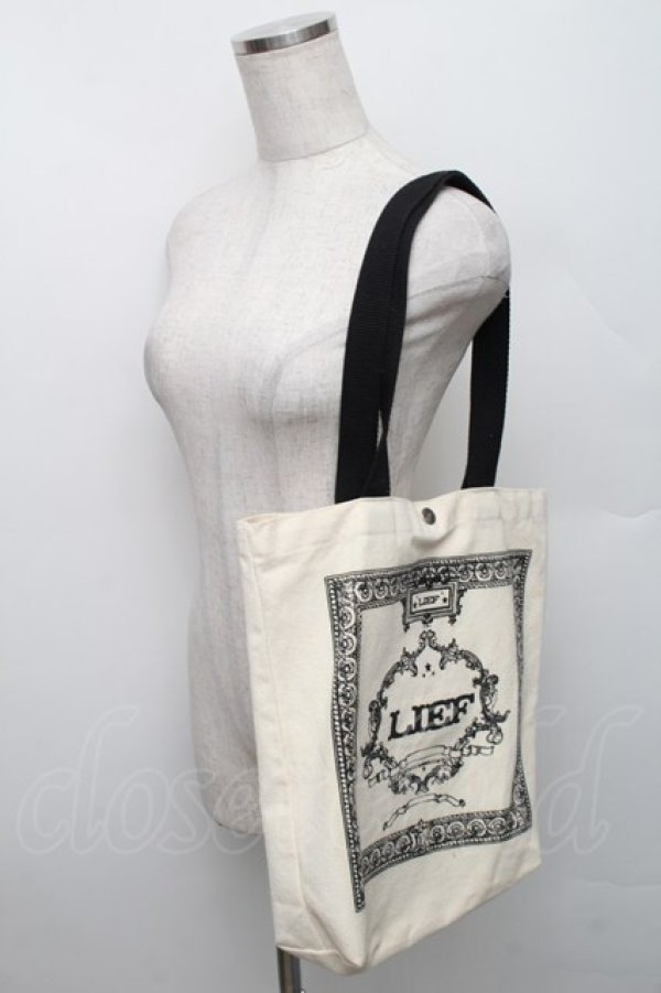 画像4: LIEF / プリントトートバッグ  アイボリー S-25-12-29-032-LO-BG-HR-ZS (4)