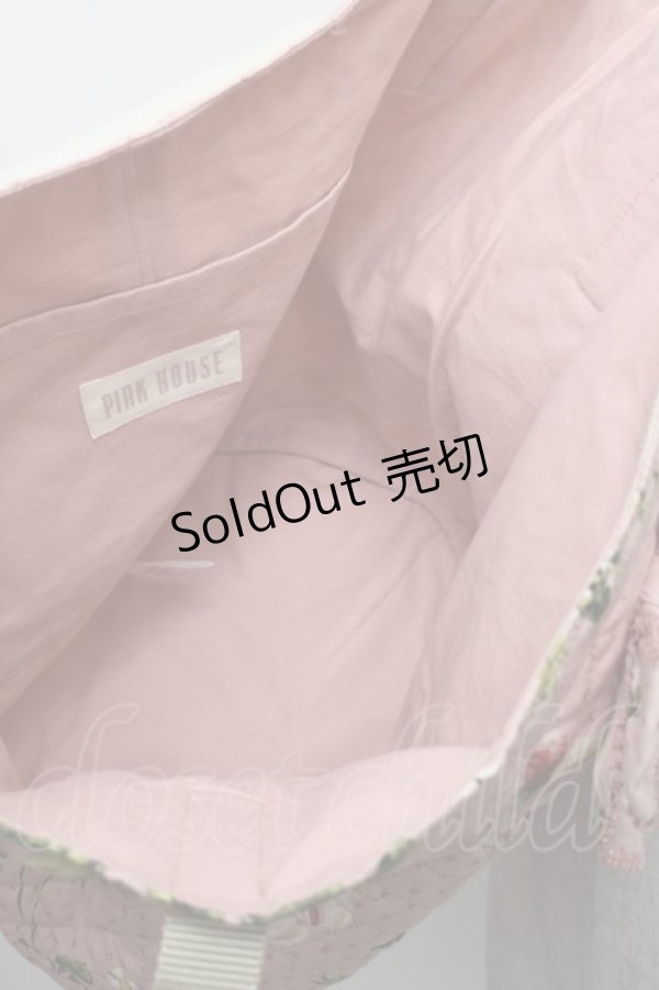 画像4: PINK HOUSE / Berry Roseプリントバッグ  ピンク S-25-12-29-034-LO-BG-HR-ZS (4)