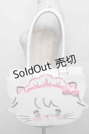画像: axes femme Kawaii / ムースのおかおトートバッグ  白 S-25-12-29-037-AX-BG-AS-ZS