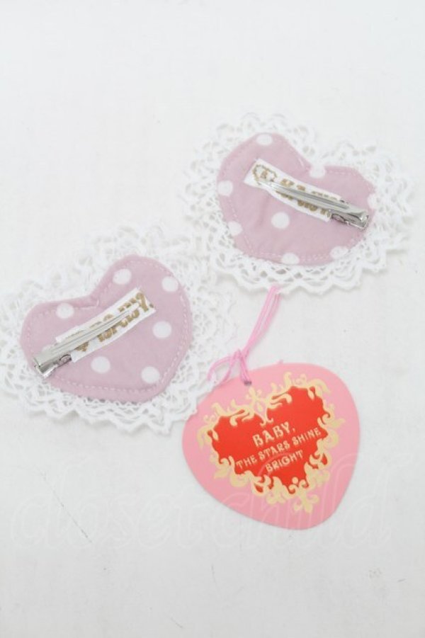 画像2: BABY,THE STARS SHINE BRIGHT / Milky Dot ハートクリップ  ピンク S-25-12-29-002-BA-AC-AS-ZS (2)