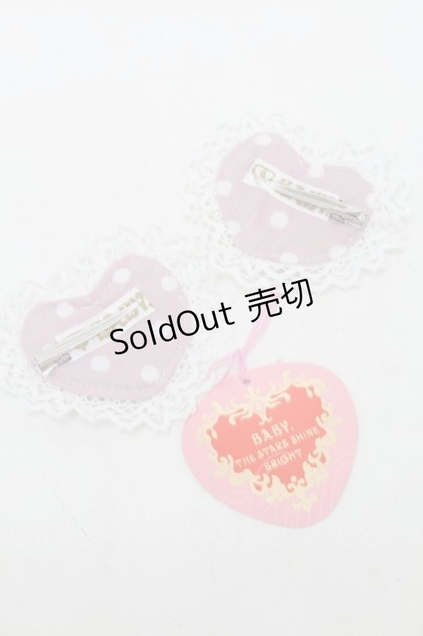 画像2: BABY,THE STARS SHINE BRIGHT / Milky Dot ハートクリップ  ピンク S-25-12-29-002-BA-AC-AS-ZS (2)