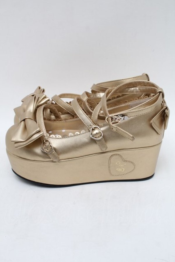 画像2: Angelic Pretty / Dreamyシューズ S ゴールド S-25-12-29-016-AP-SH-SA-ZS (2)