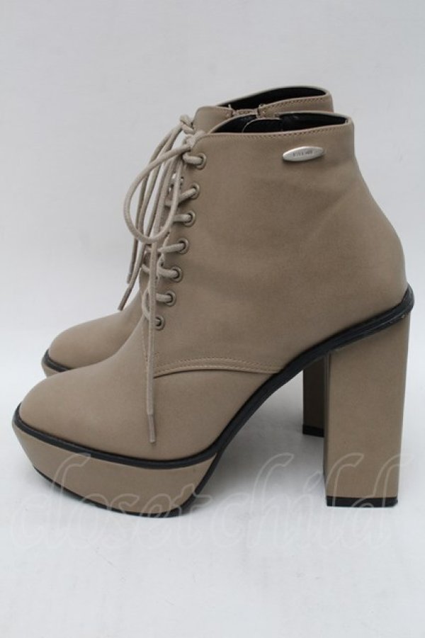 画像2: EATME / スクエアレースアップブーツ S ベージュ S-25-12-29-020-LO-SH-AS-ZS (2)