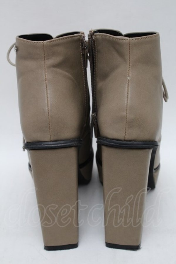 画像3: EATME / スクエアレースアップブーツ S ベージュ S-25-12-29-020-LO-SH-AS-ZS (3)