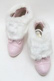 画像1: BABY,THE STARS SHINE BRIGHT / BABYねこ足ファーブーティー M ピンクＸ白 S-25-12-29-021-BA-SH-SA-ZS (1)