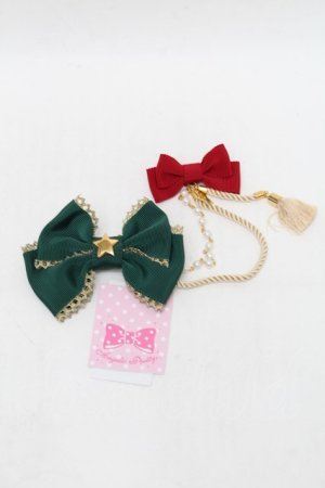 画像: Angelic Pretty / カーニバルサテンブローチ  グリーン S-25-12-29-003-AP-ZA-HR-ZS