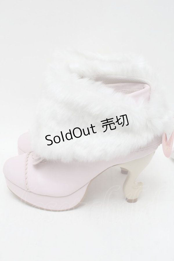 画像2: BABY,THE STARS SHINE BRIGHT / BABYねこ足ファーブーティー M ピンクＸ白 S-25-12-29-021-BA-SH-SA-ZS (2)