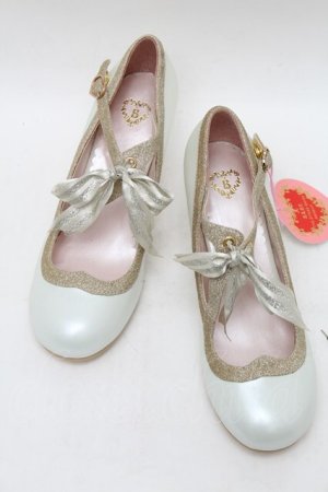画像: BABY,THE STARS SHINE BRIGHT / Heart Milky Wayパンプス M オフＸゴールド S-25-12-29-022-BA-SH-SA-ZS