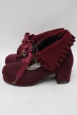 画像2: axes femme / 襟風折り返しブーティー  ワイン S-25-12-29-023-AX-SK-HR-ZS (2)