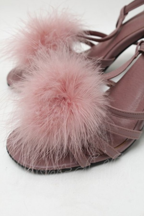 画像4: EATME / フェザーポンポンヒールサンダル L ピンク S-25-12-29-024-LO-SH-ET-ZS (4)