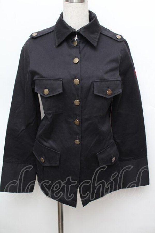 画像1: BPN / クロス刺繍ジャケット  黒 S-25-12-30-032-GO-JA-HR-ZS (1)