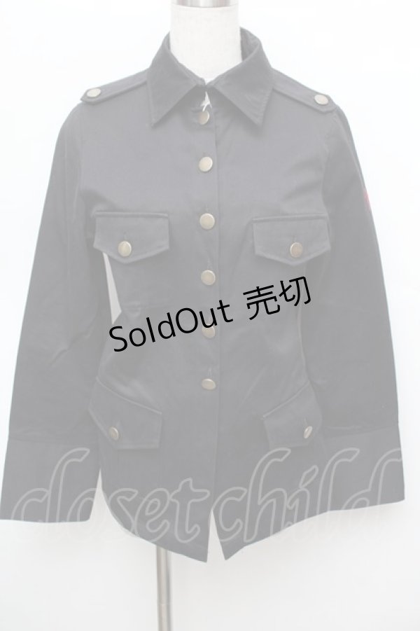 画像1: BPN / クロス刺繍ジャケット  黒 S-25-12-30-032-GO-JA-HR-ZS (1)