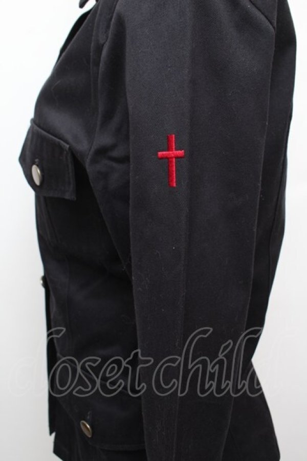 画像3: BPN / クロス刺繍ジャケット  黒 S-25-12-30-032-GO-JA-HR-ZS (3)