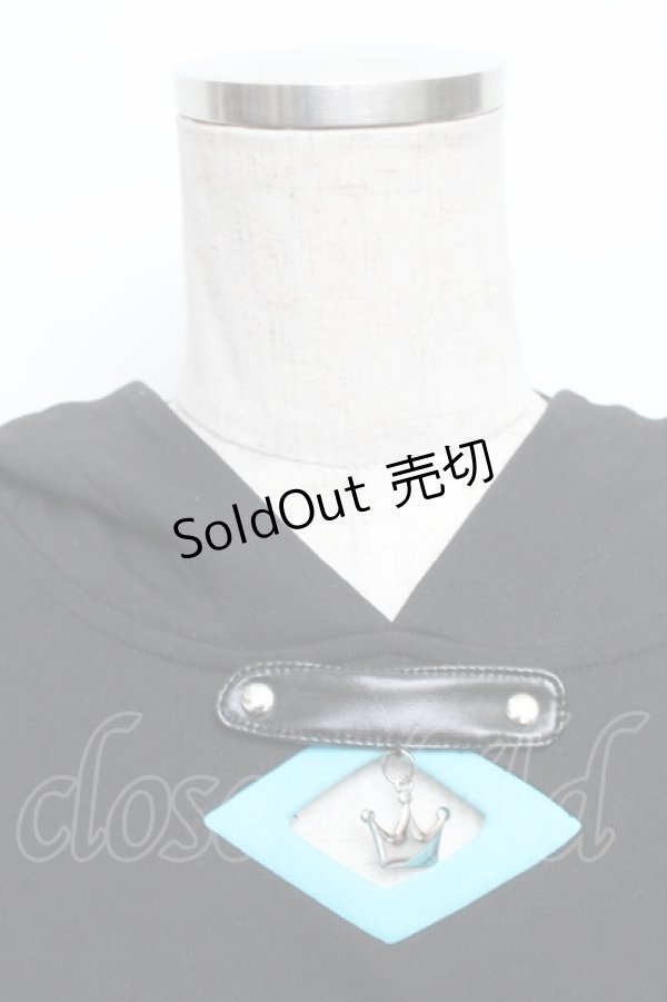 画像3: IRO+IRO / 儚げスポーティーな空色猫耳パーカー  黒ｘサックス S-25-12-30-036-LO-TO-AS-ZS (3)