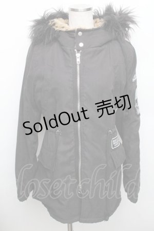 画像: GLAD NEWS / スカルワッペンブルゾン  黒 S-25-12-30-039-GL-JA-HR-ZS