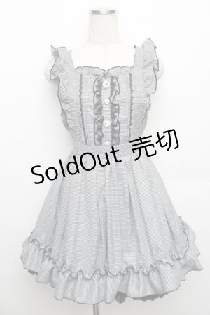 画像: NOEMIE / バックレースアップドレッシージャンパースカート  黒ｘ白 S-25-12-30-043-LO-SK-AS-ZS