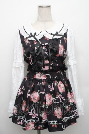 画像: Jamieエーエヌケー / ゴシックローズお姫様セットアップ  黒 S-25-12-30-044-GO-OP-AS-ZS