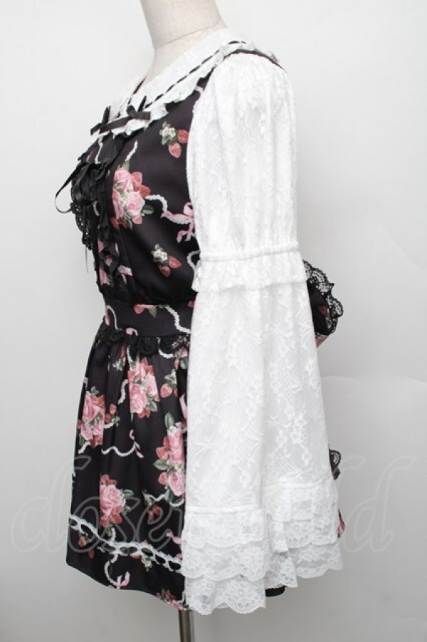 画像4: Jamieエーエヌケー / ゴシックローズお姫様セットアップ  黒 S-25-12-30-044-GO-OP-AS-ZS (4)