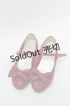 画像: axes femme kawaii / ローヒールリボンパンプス M 赤 S-25-12-30-005-AX-SH-AS-ZS