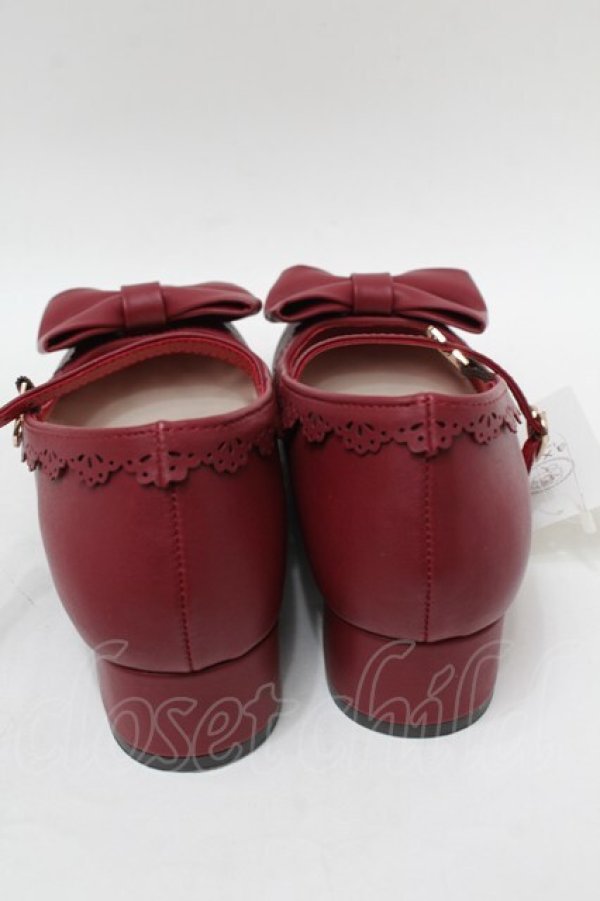 画像3: axes femme kawaii / ローヒールリボンパンプス M 赤 S-25-12-30-005-AX-SH-AS-ZS (3)