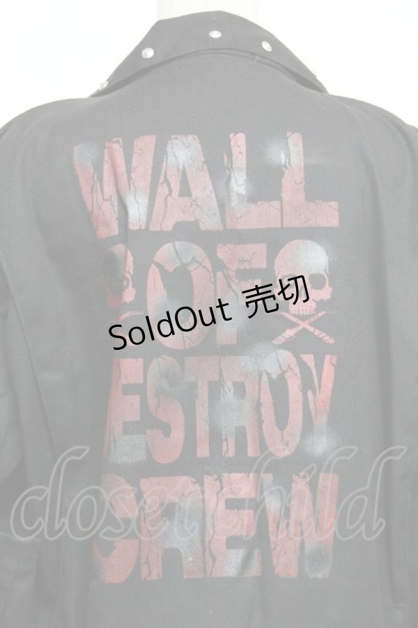 画像3: DESTROY狂 / バックプリントオールインワン  黒 S-25-12-30-057-PU-TS-HR-ZS (3)