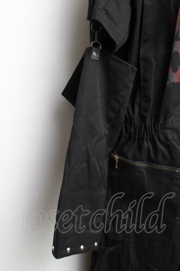 画像4: DESTROY狂 / バックプリントオールインワン  黒 S-25-12-30-057-PU-TS-HR-ZS (4)