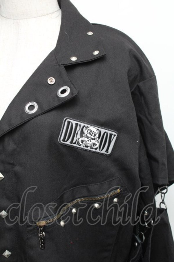 画像5: DESTROY狂 / バックプリントオールインワン  黒 S-25-12-30-057-PU-TS-HR-ZS (5)