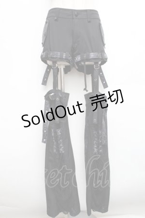 画像: Qutie Frash / セパレートパンツ  黒 S-25-12-30-060-QU-PA-AS-ZS