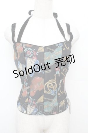 画像: Jane Marple / 楽器ゴブランビスチェ  黒 S-25-12-30-012-JM-TO-AS-ZS