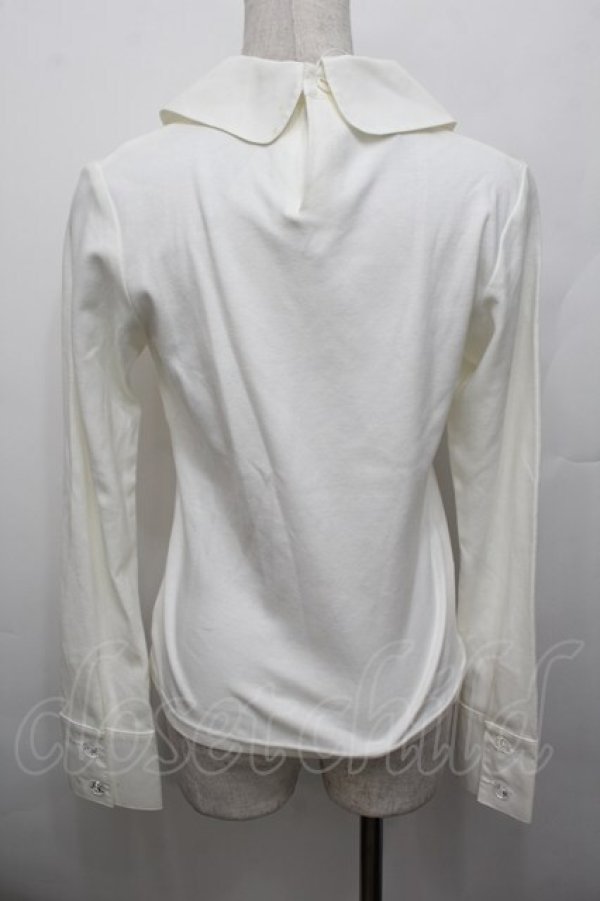 画像3: Heart E / デザイン襟カットソー  白 S-25-12-30-016-LO-TO-AS-ZS (3)