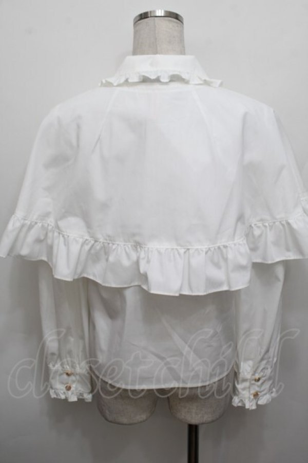 画像2: MILK / アクセサリーケープブラウス  白 S-25-12-30-017-ML-BL-AS-ZS (2)