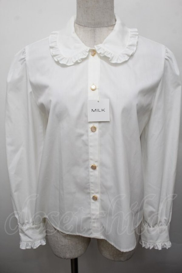 画像3: MILK / アクセサリーケープブラウス  白 S-25-12-30-017-ML-BL-AS-ZS (3)