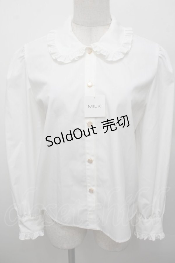 画像3: MILK / アクセサリーケープブラウス  白 S-25-12-30-017-ML-BL-AS-ZS (3)