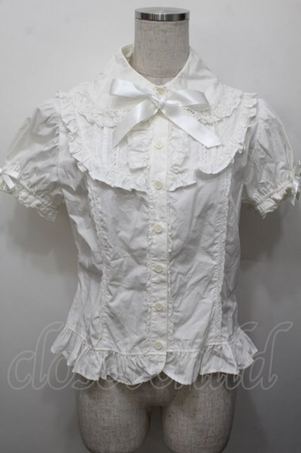 画像1: Angelic Pretty / ヨーク襟ブラウス  白 S-25-12-30-018-AP-TO-HR-ZS (1)