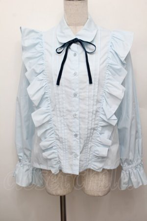 画像: MILK / フリルブラウス  サックス S-25-12-30-020-ML-BL-AS-ZS