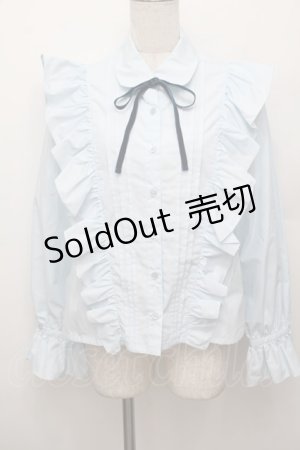 画像: MILK / フリルブラウス  サックス S-25-12-30-020-ML-BL-AS-ZS